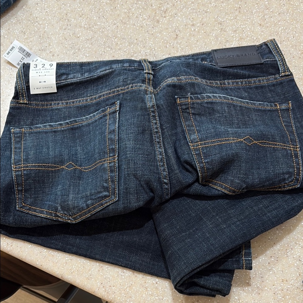 Lucky Brand Blue Relaxed Jeans with Classic Indigo Wash